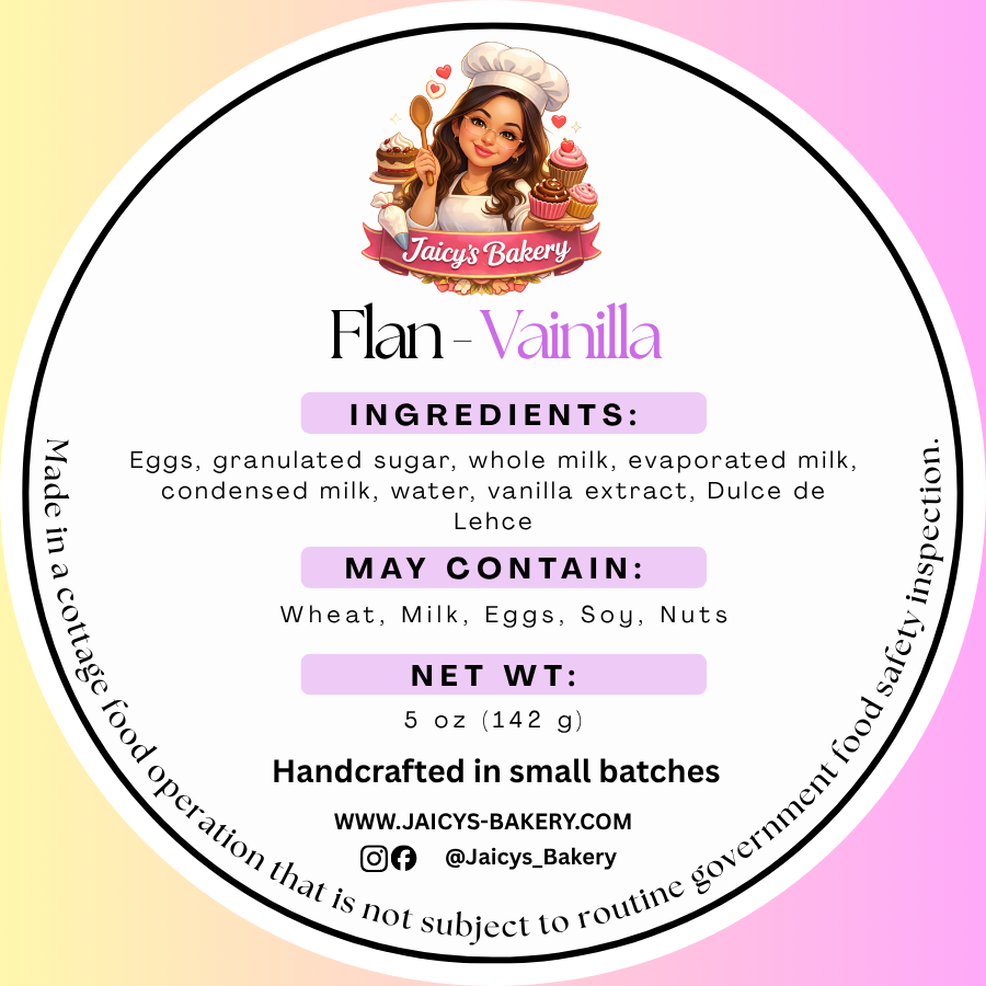 Flan Vanilla (a dozen of 5oz)