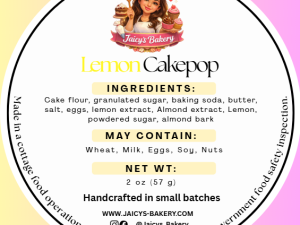 Lemon Cake Pop - Dozen